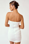 Clarisse Strapless Bodycon Dress - White