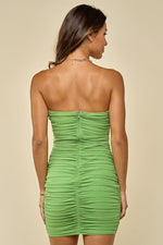 Clarisse Strapless Bodycon Dress - Lime