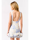 Rhea Floral Square Neck Bubble Hem Mini Dress