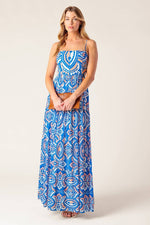 Raquel Square Neck Tiered Smocked Back Maxi Dress
