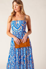 Raquel Square Neck Tiered Smocked Back Maxi Dress