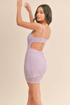 Fane Knit Cut Out Mini Dress - Lavender