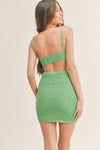 Fane Knit Cut Out Mini Dress - Green