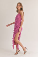 Elliana Ruffle Maxi Dress - Orchid