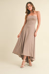 Dahlia Strapless High Low Asymmetrical Maxi Dress