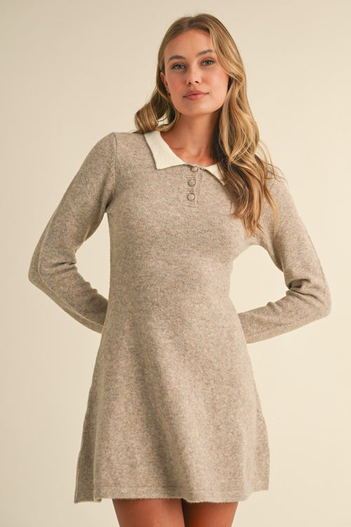 Nemy Collard Long Sleeve Mini Dress