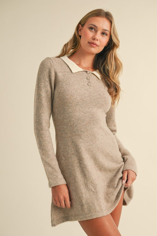 Nemy Collard Long Sleeve Mini Dress