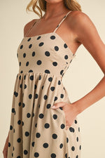 Brienne Square Neck Polka Dot Maxi Dress