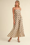 Brienne Square Neck Polka Dot Maxi Dress