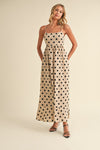 Brienne Square Neck Polka Dot Maxi Dress