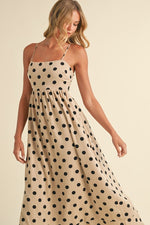 Brienne Square Neck Polka Dot Maxi Dress