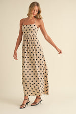 Brienne Square Neck Polka Dot Maxi Dress