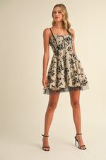 Baily Floral Print Burnout Mini Dress