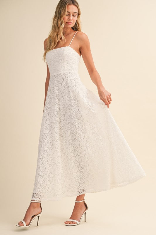 Serena Lace A-Line Midi Dress