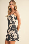 Jemma Cow Print Denim Mini Dress