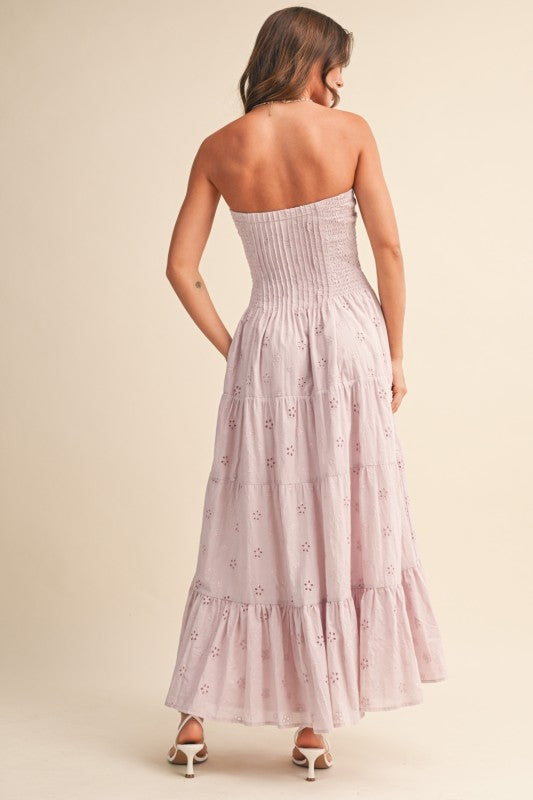 Darly Strapless Eyelet Tiered Maxi Dress - RESTOCKS 5/20/26 / ORDER NOW!