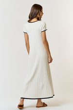 Marbella Contrast Knit Sweater Maxi Dress