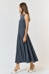 Layana Boat Neck Flared Midi Dress