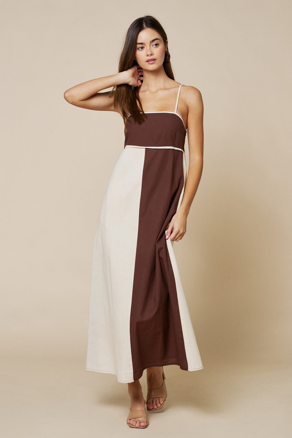 colorblock empire waist dress kimi + kai Maternity Colorblock Empire Waist Dress