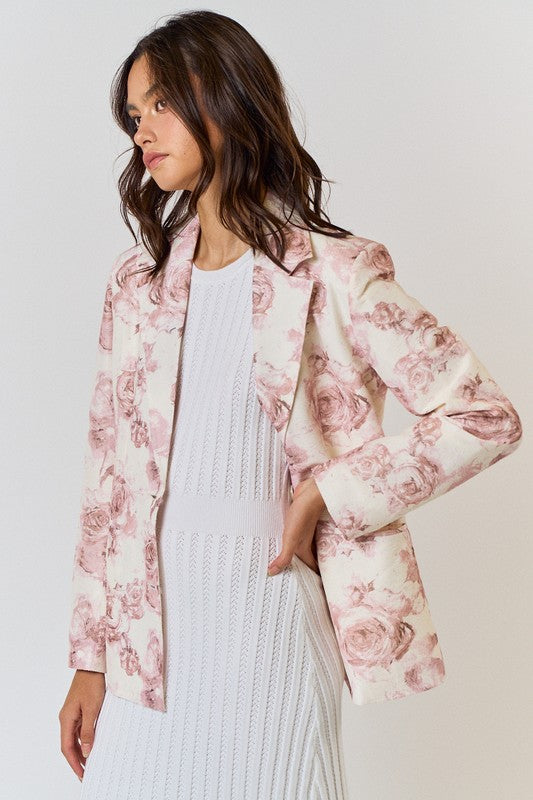 Adena Floral Printed Blazer