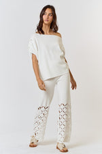 Sylvie Asymmetrical Knit Top & Cut Out Pants Set