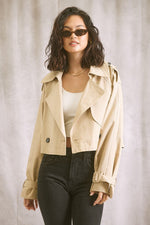 Jordyn Crop Trench Jacket.