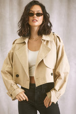 Jordyn Crop Trench Jacket.