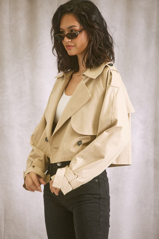 Jordyn Crop Trench Jacket.