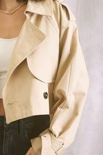 Jordyn Crop Trench Jacket.