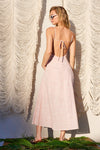 Ivy Backless Maxi Dress - Stripe Red