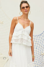 Lola Eyelet Ruffle Cami Top & Maxi Skirt Set