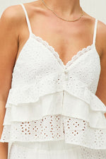 Lola Eyelet Ruffle Cami Top & Maxi Skirt Set