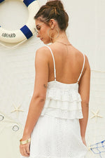 Lola Eyelet Ruffle Cami Top & Maxi Skirt Set