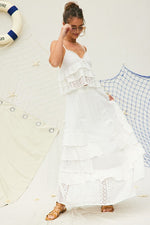 Lola Eyelet Ruffle Cami Top & Maxi Skirt Set