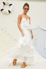 Lola Eyelet Ruffle Cami Top & Maxi Skirt Set