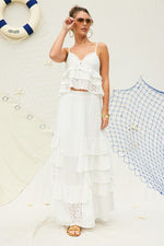 Lola Eyelet Ruffle Cami Top & Maxi Skirt Set