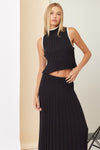 Lilean Contrast Knit Cut Out Top & Maxi Skirt Set