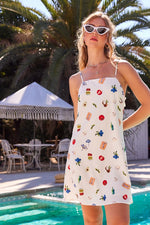 Maxine Summer Print Backless Tie Mini Dress