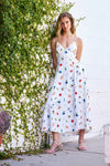 Tara Summer Print Tie Back Maxi Dress