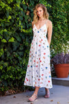 Tara Summer Print Tie Back Maxi Dress