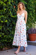 Tara Summer Print Tie Back Maxi Dress