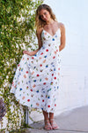 Tara Summer Print Tie Back Maxi Dress