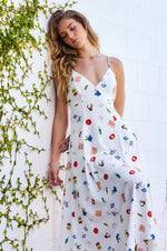 Tara Summer Print Tie Back Maxi Dress