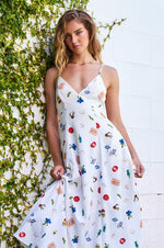 Tara Summer Print Tie Back Maxi Dress