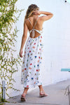 Tara Summer Print Tie Back Maxi Dress