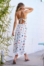 Tara Summer Print Tie Back Maxi Dress