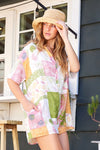 Ashley Seaside Print Short Sleeve Romper
