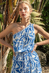 Jemma One Shoulder Braided Detail Waist Tie Jumpsuit
