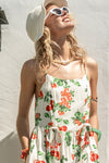 Teresa Cherry Print Tie Back Maxi Dress