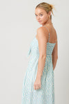 Kaylie Shell Print Front Tie Maxi Dress